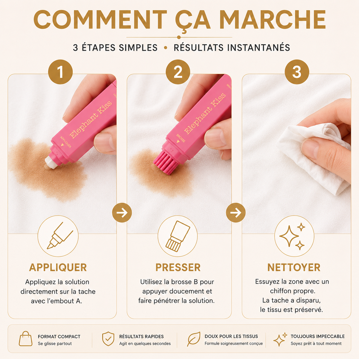Stylo de Secours Anti-Taches Instantané